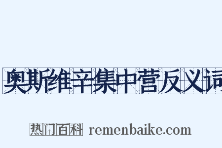 奥斯维辛集中营反义词是什么意思的图片